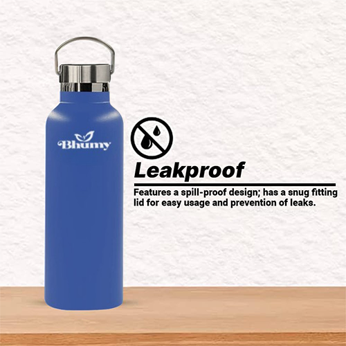 Bhumy Stainless Steel Water Bottles β 22oz Double Wall Stainless Steel Insulated Water Bottle β Water Bottle with Straw and 2 Lids β Leakproof Sports Water Bottle Water for Gym, Office, Travel (ASTRO NEVY BLUE)